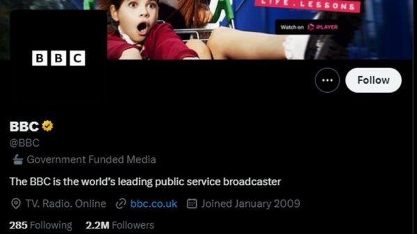 Twitter labels BBC ‘government-funded media’. It objects saying ‘funded by…'